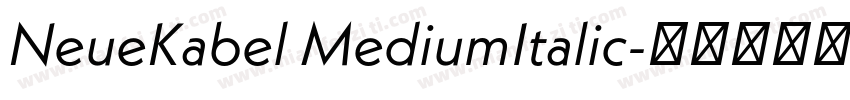 NeueKabel MediumItalic字体转换
